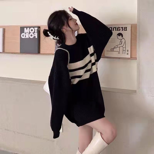 センターボーダーニット